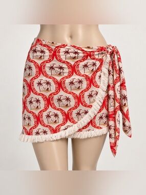 FARM RIO Summer Beach Linen Mini Skirt size medium